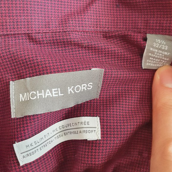 Slim Burgundy Dress Shirt - Picture 3 of 4